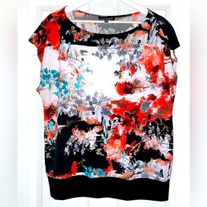 Laura Petites Floral Watercolor Blouse
